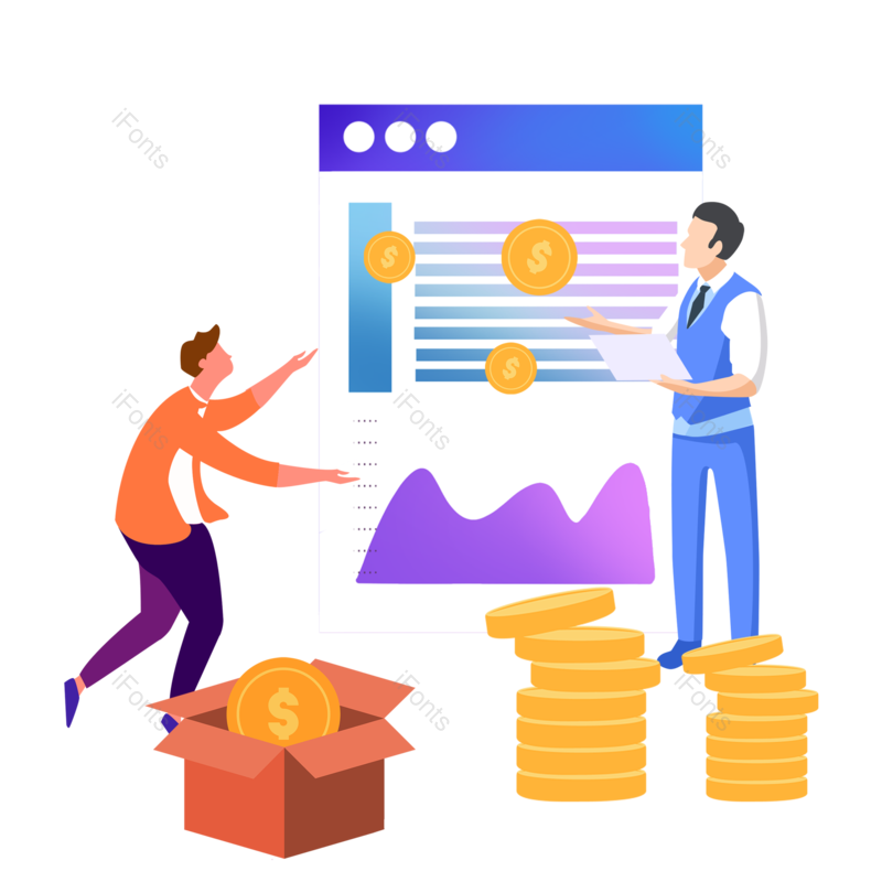 金融图片,金融曲线元素,职业PNG,股市免抠素材